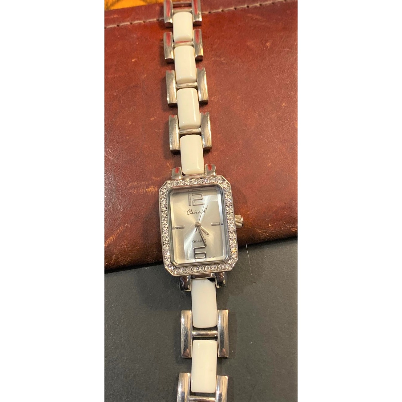 Womens Osirock Ceramic And Silver Tone 22mm Watch Crystal Bezel